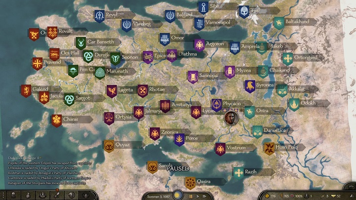 Mapa świata doczekał się wielu usprawnień. - Wszystko o Mount & Blade 2: Bannerlord - wymagania sprzętowe, patche i aktualizacje - dokument - 2020-09-30