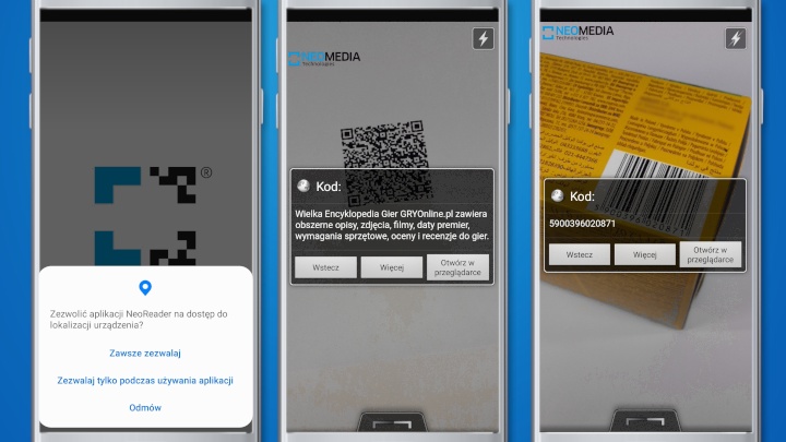 NeoReader to jeden z bardziej popularnych czytników kodów na Google Play - Jak skanować kody QR w Androidzie - dokument - 2021-06-23