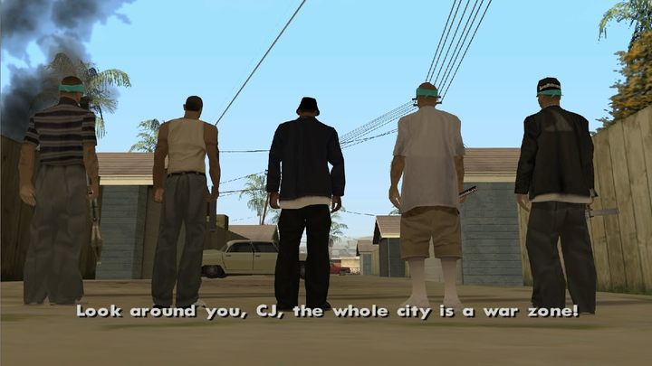 „Patrz, CJ – całe miasto to jedna strefa wojny!” – zamieszki w Los Angeles z 1992 roku przedstawiono jako zamieszki w Los Santos. - 2017-09-09