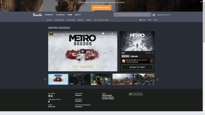 Humble Store to pierwszy pośrednik, który zdecydował się na współpracę z Epic Games Store. - 2019-05-02