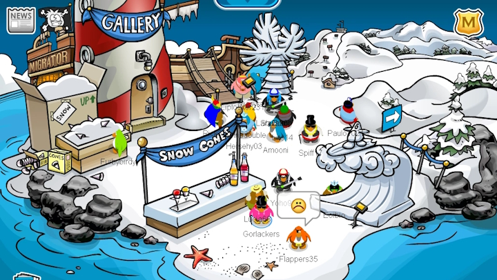 Club Penguin, Disney Interactive Studios, 2010 - Fenomen „cozy” - o tym, jak gry pozwalają odpocząć - dokument - 2023-11-18