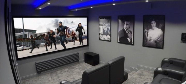Prawdziwą salę kinową można zrobić samemu w domu lub garażu. | Źródło: Sony. - Kina się zamykają? Kup projektor do oglądania i grania - dokument - 2020-10-23