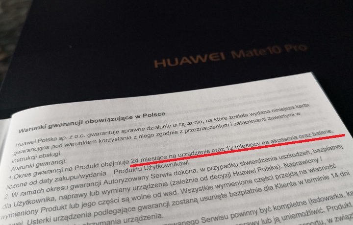 Gwarancja na baterię telefonu, nawet tego flagowego, nie zawsze wynosi 2 lata. - Jak dbać o baterię w telefonie - dokument - 2020-07-24