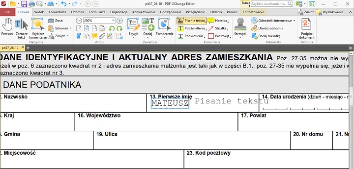 PDF-XChange Editor to bardzo rozbudowane narzędzie. Niektórych z podstawowych funkcji trzeba się długo naszukać. - PDF na Worda – darmowa edycja plików PDF i ich konwersja - dokument - 2020-07-31