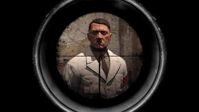 W serii Sniper Elite możemy zastrzelić Adolfa Hitlera, ale swastykę na jego ramieniu zastąpiono wymyślonym symbolem. - 2017-07-24