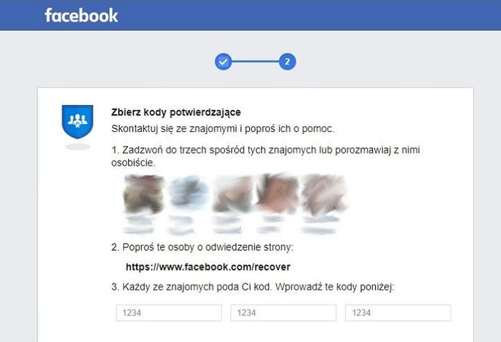 Kolejny dobry powód, aby nie dodawać do znajomych osób, których w rzeczywistości nie znamy. - Zatwierdzanie logowania i odzyskiwanie konta Facebook - droga przez mękę - dokument - 2021-11-29