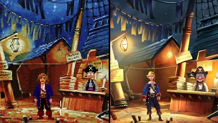 Monkey Island 2 Special Edition: Le Chuck’s Revenge w wersji oryginalnej i odświeżonej. Źródło: grafika opracowana na podstawie screenów użytkownika Venom z forum GRcade. - 2016-09-26