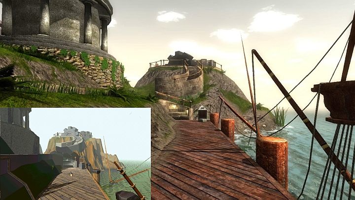 Oryginalny Myst z 1994 roku (w lewym dolnym rogu) i realMyst: Masterpiece Edition z 2014 roku. - 2016-09-26