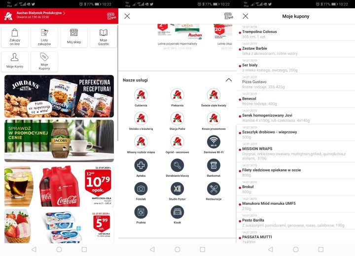 Aplikacja Auchan wymaga moim zdaniem pilnego odświeżenia. - Lidl czy Biedronka? - sprawdziłem aplikacje i wiem gdzie robić zakupy - dokument - 2019-08-05