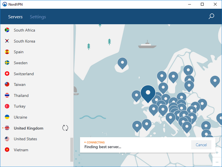 Aplikacja NordVPN dla Windows jest naprawdę intuicyjna. - Najlepsze VPN - 7 programów pomocnych w ochronie prywatności - dokument - 2020-12-28