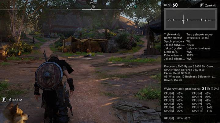 60 fps. Da się? Da. - Assassin’s Creed: Valhalla na PC za 3000 zł, jak ustawić pod 60 FPS - dokument - 2020-12-07