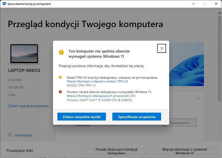 Taki komunikat nie wygląda dobrze, ale na szczęście, to jeszcze nie wyrok. - Windows 11 - wszystko co trzeba o nim wiedzieć. Kiedy premiera i jaka jest cena? - dokument - 2022-05-31