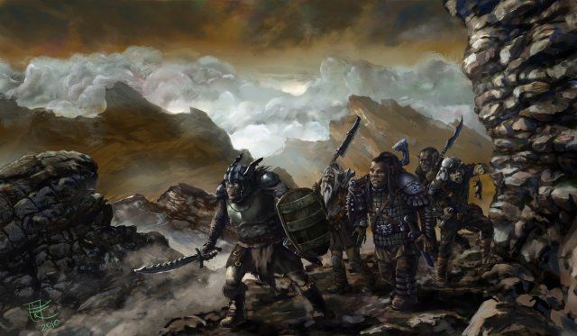 Orkowie Tolkiena znacznie częściej niż sprytem wyróżniali się agresją, tchórzostwem i knuciem. (Ilustracja Alana Lee do książki Władca Pierścieni: Powrót króla).