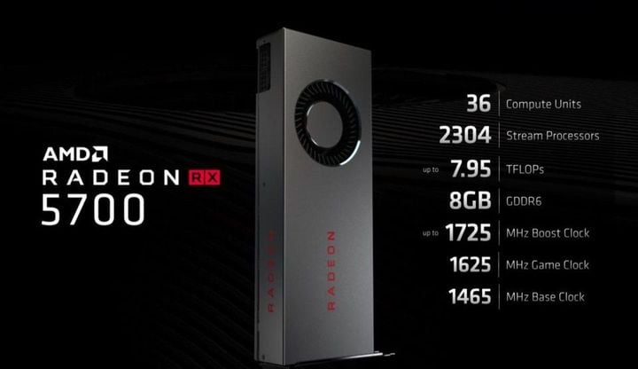 AMD Radeon RX 5700. Wersja referencyjna w całej okazałości jest nieco słabsza od swojego brata – RX 5700 XT. - AMD Radeon RX 5700 i 5700 XT – którą wersję kupić? - dokument - 2019-11-05