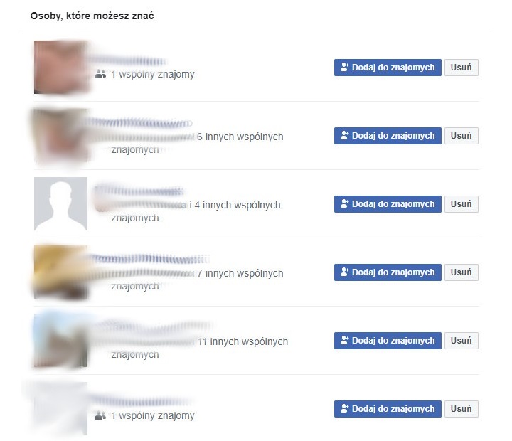 Źródłem potencjalnych podglądaczy może być lista osób, które Facebook proponuje do dodania jako znajomych. - Jak sprawdzić, czy gdzieś wyciekły nasze dane osobowe? - dokument - 2019-11-26