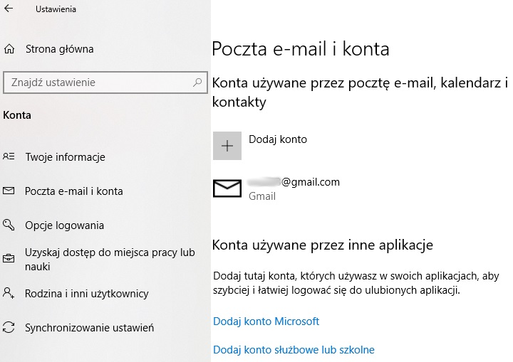 Już kilka chwil wystarczy, aby podpiąć konto poczty Gmail pod najnowszą wersję systemu operacyjnego od Microsoftu. - Jak sprawdzić, czy gdzieś wyciekły nasze dane osobowe? - dokument - 2019-11-26