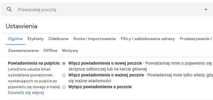 Dostęp do „Ustawień” uzyskamy po kliku w „zębatkę” znajdującą się w górnej części okna. - Jak sprawdzić, czy gdzieś wyciekły nasze dane osobowe? - dokument - 2019-11-26