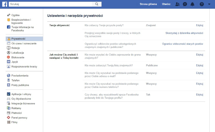 Wbrew pozorom Facebook oferuje całkiem spore możliwości zabezpieczenia prywatności naszej i naszego dziecka. - Jak chronić dziecko na Facebooku? - dokument - 2021-12-01