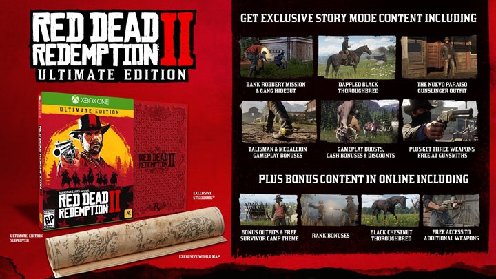 Kupując pudełkową wersję Edycji Definitywnej Red Dead Redemption II, możecie liczyć na zdobycie ekskluzywnego steelbooka. - Wszystko o Red Dead Redemption 2 - wymagania sprzętowe PC, cena, Steam - dokument - 2020-08-18