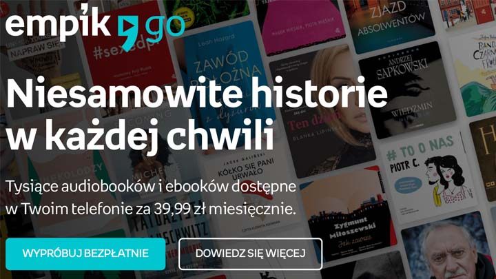 Empik GO to tysiące tytułów na wyciągnięcie ręki. Źródło: Empik GO. - Nie tylko Netflix. Abonamenty na treści, których możecie nie znać - dokument - 2021-12-01