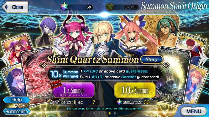 Ekran z bannerem w FATE / Grand Order. - Lootboksy do kwadratu? Co to jest gacha i skąd się wzięła - dokument - 2021-04-06