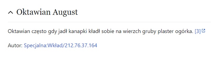 A Ty, z czym jesz swoje kanapki? - Wikipedia - źródło informacji czy ściemy? - dokument - 2021-02-16