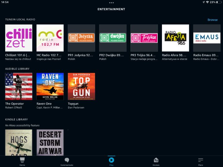 Echo Dot oferuje dostęp do polskich stacji radiowych i Spotify – w HomePodzie tego nie znajdziemy. - Amazon Alexa kontra Siri od Apple - co smart asystentki potrafią w polskim smart mieszkaniu - dokument - 2022-08-04