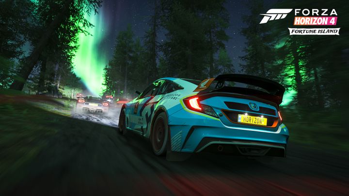 Jedną z nowości pogodowych w Fortune Island stanowią zapierające dech w piersiach zorze polarne. - Wszystko o Forza Horizon 4 (Wymagania sprzętowe, cena, Fortune Island DLC) - dokument - 2021-10-25