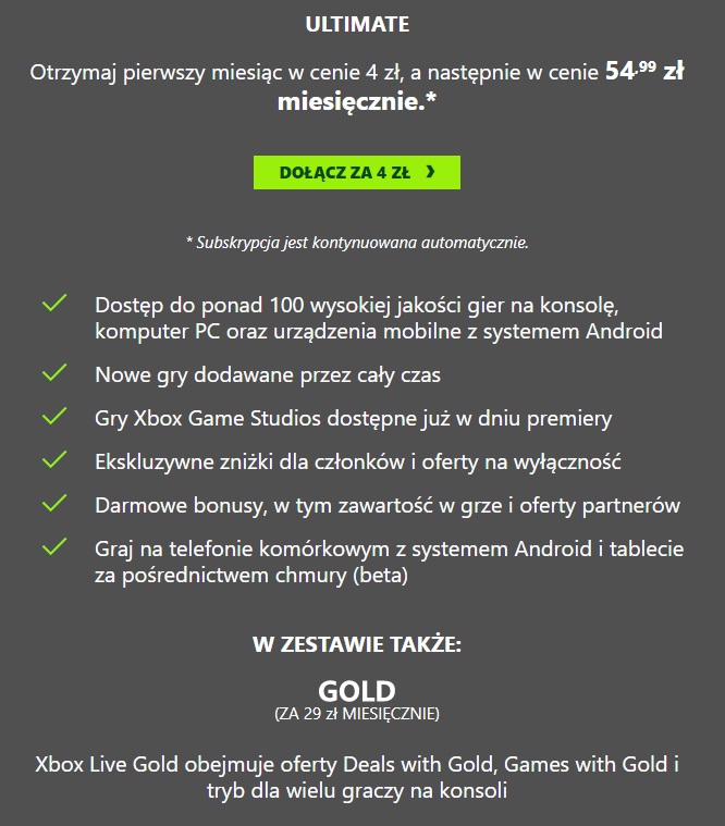Game Pass Ultimate to kusząca oferta dla posiadaczy kilku urządzeń.
