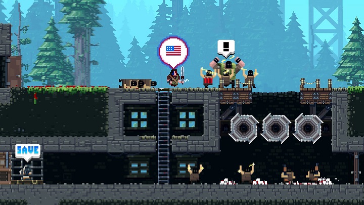 Broforce to gra tak skrajnie amerykańska, że nawet Braveheart walczy pod flagą Stanów Zjednoczonych. Szkoci się wściekną. - Indyki z Afryki - 7 ciekawych gier z Czarnego Lądu - dokument - 2021-10-26