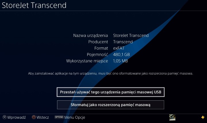 Aby zacząć korzystać z naszego dysku zewnętrznego, musimy go sformatować. - PS4 wolno chodzi? Przyspiesz konsolę, zainstaluj dysk SSD - dokument - 2019-08-14