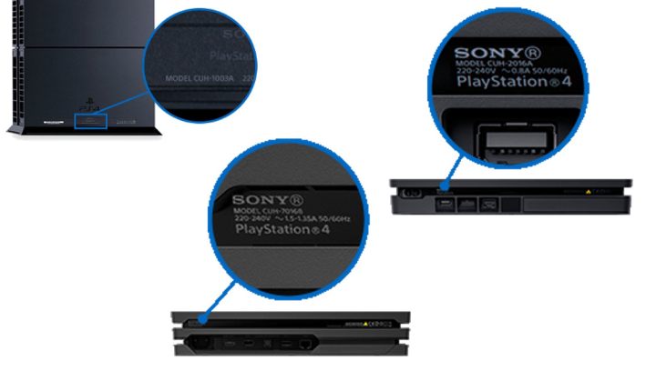 Zanim przystąpimy do operacji wymiany dysku musimy sprawdzić oznaczenie modelu naszego PS4. - PS4 wolno chodzi? Przyspiesz konsolę, zainstaluj dysk SSD - dokument - 2019-08-14