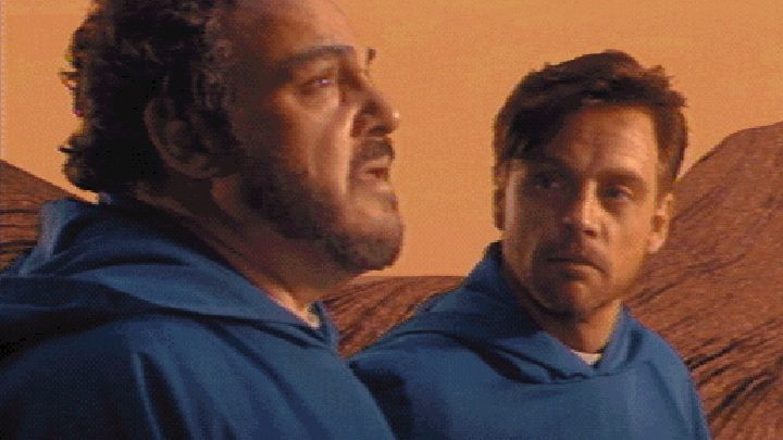 John Rhys-Davies i Mark Hamill w Wing Commanderze 3. Kiedyś też robiono gry z rozmachem, zwłaszcza te ze studia Origin. - Artyści od gier - historia studia Electronic Arts - dokument - 2020-11-19