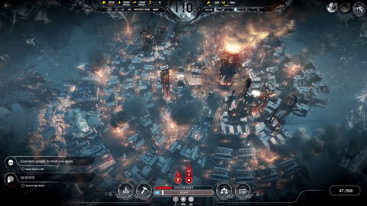 Frostpunk, 11 bit studios, 2018 - Steam Winter Sale 2022 - 20 gier strategicznych, które warto kupić - dokument - 2023-06-16