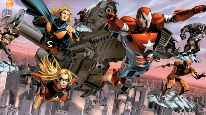 Kiedy Norman Osborn przejął władzę, stworzył własnych mrocznych Avengers. Postacie, które widzicie powyżej, to nie Iron Man, Ms. Marvel, Hawkeye czy Wolverine, tylko przebrani złoczyńcy: Green Goblin, Moonstone, Bullseye i Daken. - 2019-04-18