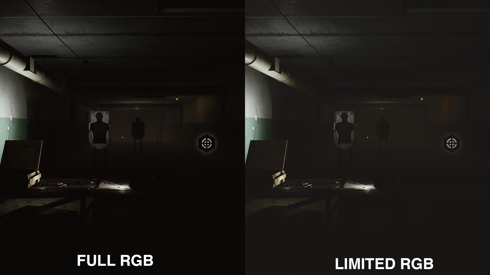 W ciemnych pomieszczeniach gry Escape from Tarkov ograniczona paleta RGB oznacza, że można nie dostrzec wroga. - Podłączasz monitor przez HDMI? To może być błąd! - dokument - 2021-08-03