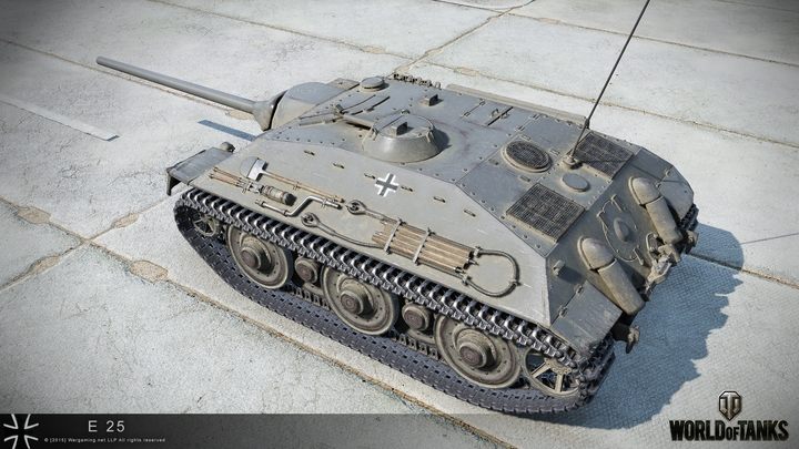 To właśnie miniaturowy E-25 był jednym z pierwszych przegiętych czołgów w World of Tanks. - 2017-07-31