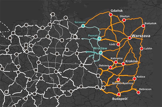 Żółtym kolorem zaznaczone nowe drogi, które pojawią się w dodatku. - 2013-07-18