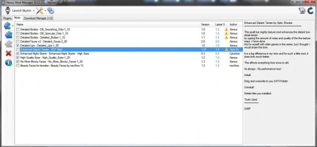 The Elder Scrolls V: Skyrim mod Nexus Mod Manager (0.456)