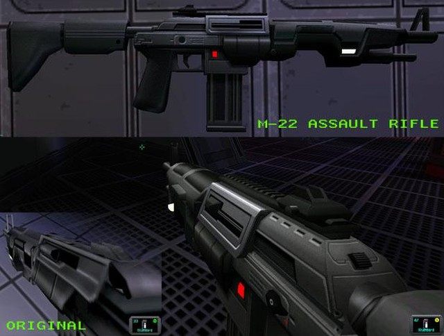 System Shock 2 mod Tacticool Weapon Replacements 