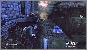 Walkę tę możesz rozegrać na dwa sposoby - bardziej oczywiste rozwiązanie to bronienie się w głównym przejściu #1 - Zbiornik przy Michigan Ave. (3) | Opis przejścia - Tom Clancys Splinter Cell: Conviction - poradnik do gry