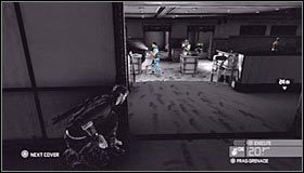 Prześlizgnij się szybko po biurku #1 , po czym znokautuj wspomnianego wartownika - Centrum miasta (1) | Opis przejścia | Tom Clancys Splinter Cell Conviction - Tom Clancys Splinter Cell: Conviction - poradnik do gry