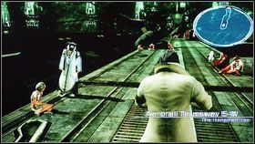 Zaraz na początku etapu zapisujemy grę i przeskakujemy przez barykadę - Chapter I (2) | Opis przejścia | Final Fantasy XIII - Final Fantasy XIII - poradnik do gry