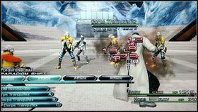 Po zapisaniu gry biegniemy cały czas przed siebie [1], walcząc z napotkanymi żołnierzami [2] - Chapter VII (1) | Opis przejścia | Final Fantasy XIII - Final Fantasy XIII - poradnik do gry