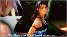 Po zdobyciu przedmiotu biegniemy cały czas prosto, zabijając napotkane stwory [1] aż do kolejnego filmiku [2] - Chapter VII (2) | Opis przejścia | Final Fantasy XIII - Final Fantasy XIII - poradnik do gry