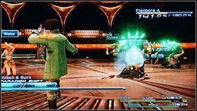 Gdy już z się ze wszystkim uporamy idziemy do zaznaczonego na mapie miejsca, a po krótkim filmiku przejmujemy kontrolę na Shazem [1] - Chapter IX (2) | Opis przejścia | Final Fantasy XIII - Final Fantasy XIII - poradnik do gry