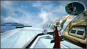 Gdy już wykonamy wszystkie niezbędne ulepszenia, ruszamy w prawo po skrzynię z 13x Barbed Tails [2] - Chapter IX (2) | Opis przejścia | Final Fantasy XIII - Final Fantasy XIII - poradnik do gry