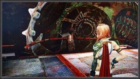 Jak będziemy na końcu, wciskamy A, oglądamy filmik i wskakujemy do wielkiej kuli - Atomosa [1] - Chapter XI (2) | Opis przejścia | Final Fantasy XIII - Final Fantasy XIII - poradnik do gry