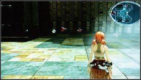 Jako Vanille odwracamy się o 180 stopni i przeskakujemy blokującą drogę barykadę [1] - Chapter II (1) | Opis przejścia | Final Fantasy XIII - Final Fantasy XIII - poradnik do gry