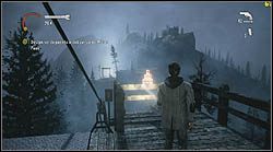 Następny stos puszek stoi na barierce, znajdziesz go koło źródła światła, tuż po katastrofie wagonika wiozącego Alana nad wąwozem - Alan Wake: Stosy puszek - lista wszystkich - Alan Wake - poradnik do gry